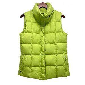 Eddie Bauer Green Premium Goose Down Puffer Vest Size XS